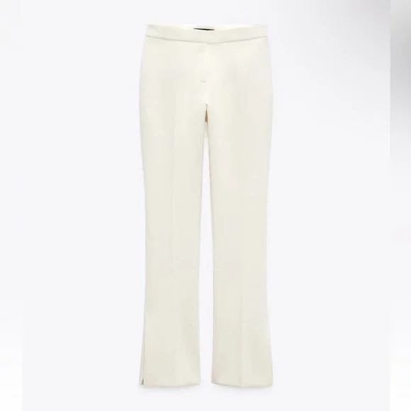 Zara Elegant Cream pants - Picture 2 of 10